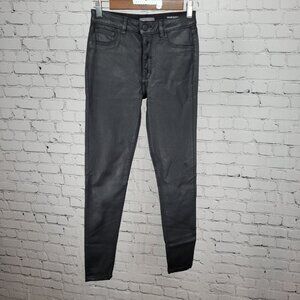 DL1961 Black Coated Chloe Skinny High Rise DL Ultimate Skinny Pants 14 (24x28)